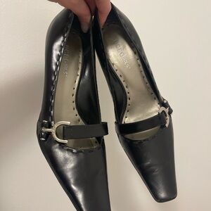 BCBGirls Black Heels with Silver Buckle